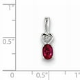 thumbnail image 3 of Sterling Silver Rhodium-plated Created Ruby & Diamond Pendant, 3 of 3