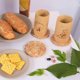 thumbnail image 3 of Juego de 4 manteles individuales de jacinto de agua natural, redondos y trenzados de mimbre natural, de ratán con tejido de paja de 10 cm, resistentes al calor, antideslizantes, hechos a mano para, 3 of 6