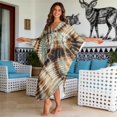 thumbnail image 4 of DISNIMO Tie Dye Print Women's Plus Size Kaftan Dress Swimsuit Coverup V-Neck Batwing Sleeve Caftan Dresses Lightweight Loose Swimwear Coverups for Party Pool Beach, 4 of 7
