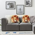 thumbnail image 2 of Flax Throw Pillow Cover Orange Animal Watercolor Drawing Nursery Safari Big Inches Pillowcase Home Decor Square Pillow Case Cushion Cover, 2 of 7