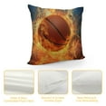 thumbnail image 4 of COMIO  Basketball Ball in Fire and Water Throw Pillow Cover Farmhouse Cushion Case for Sofa Couch, 4 of 5