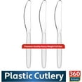 thumbnail image 2 of 360 Count Clear Plastic Knives Heavy Duty, Premium Disposable Knives, Heat Resistant and BPA Free Silverware Utensils, Durable Cutlery Set for Parties, Picnics, Events, 2 of 4