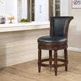thumbnail image 2 of Duhome Solid Wood Swivel Barstool with High Backrest,Wrap-Around Footrest,Dark Walnut, 2 of 6