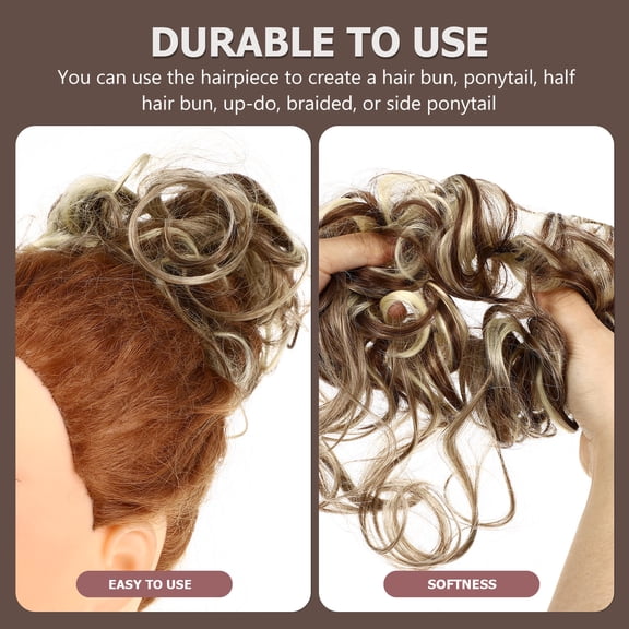 OHOIOLLA Messy Bun Hairpiece in Assorted Colors, Easy-to-Use Hair Bun Holder for Everyday Home and Casual Wear