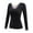 Black, variant on Women's Moisture-Wicking Base Layer Top Women's German Velvet Thermal Underwear Seamless Long Sleeve Top Solid Color Slim Fit Warm Outerwear