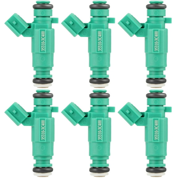 6ps SCITOO Fuel Injector Automotive Engein 35310-3C400 Replacement Kits fit for 2010-2012 for Hyundai for Santa Fe, 2011-2012, 2014 for Kia for Sedona, 2011-2013 for Kia for Sorento