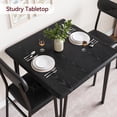 thumbnail image 4 of 3-Piece Dining Set for 2 with Square Table & Upholstered Chairs, Modern Kitchen Table with Metal Frame for Small Spaces and Apartments, 4 of 7