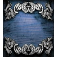 thumbnail image 3 of Victorian Duvet Cover Set, Iron Ornament on Wooden Britain Gothic Revival Art Peace Print, Decorative 3 Piece Bedding Set with 2 Pillow Shams, King Size, Dark Blue Grey, by Ambesonne, 3 of 3