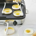 thumbnail image 3 of HEVIRGO Eggs Rings, 2 Pcs/Set Eggs Ring Round Non-stick Nylon TPE Creative Omelet Fryer Ring for Kitchen, White, 3 of 8