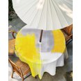 thumbnail image 3 of Yellow Grey Oil Painting Outdoor Tablecloth with Umbrella Hole, Abstract Modern Geometric Spillproof Waterproof Outdoor Table Cover, Patio Tablecloths for Party/Garden/Picnic, Round 54 inch, 3 of 9