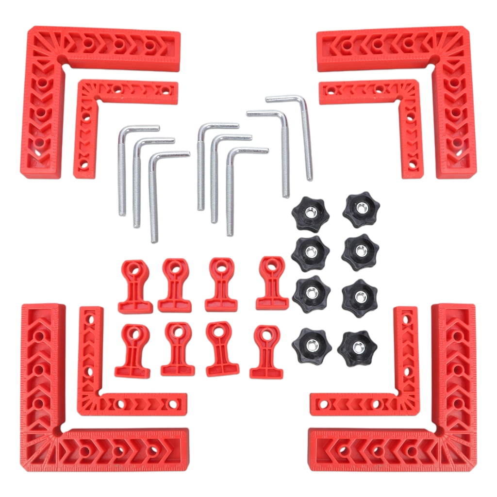 8 Set Right Angled Positioning Squares Corner Clamps for Woodworking Clamping Tools for Cabinet and Box Construction