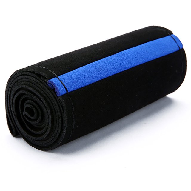 38cm Universal Auto Steering Wheel Cover Breathable Suede Hand Sewing Braid Nonslip Vehicle Parts With Needle Thread