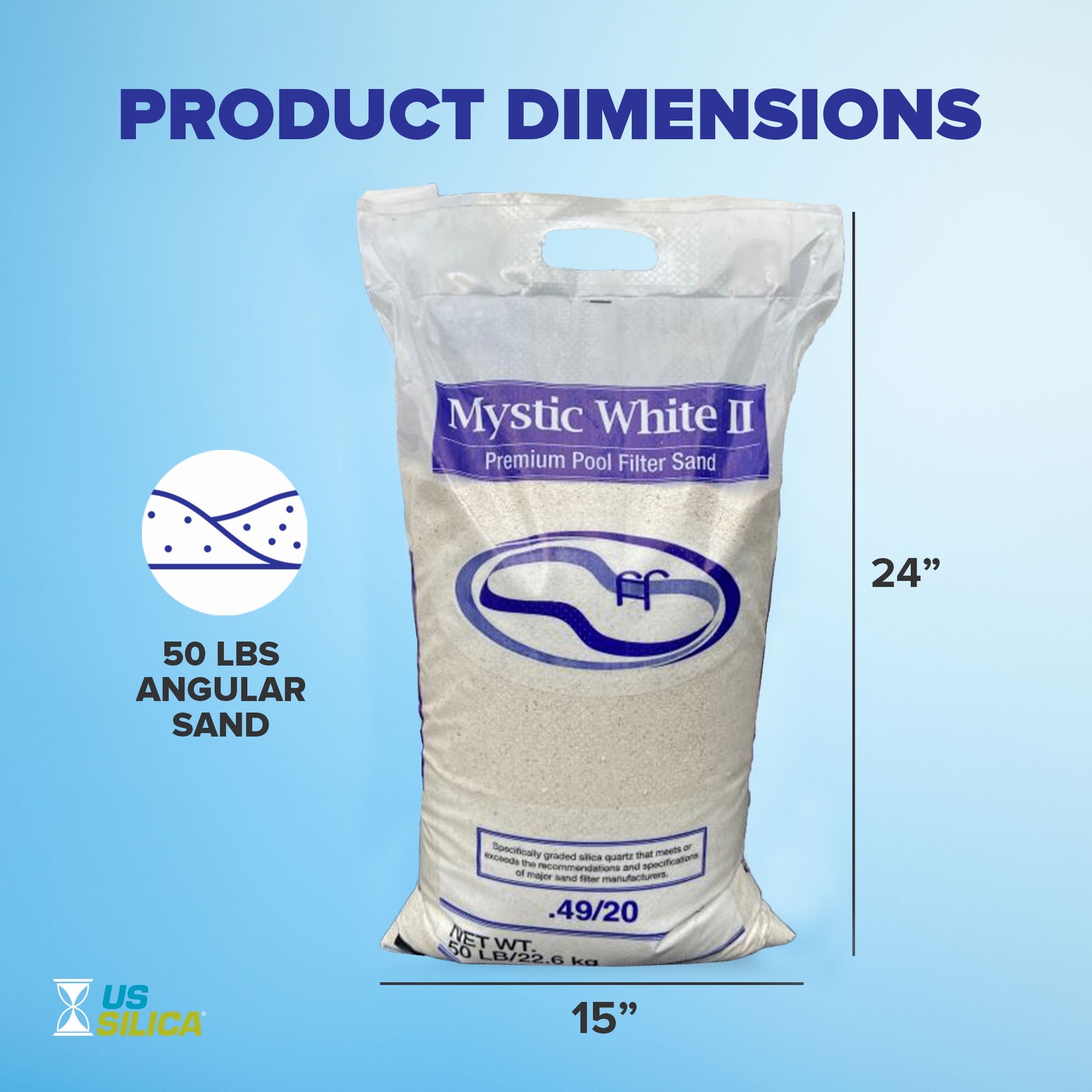 U.S. Silica Mystic White II Pool Filter Sand - 50 lb