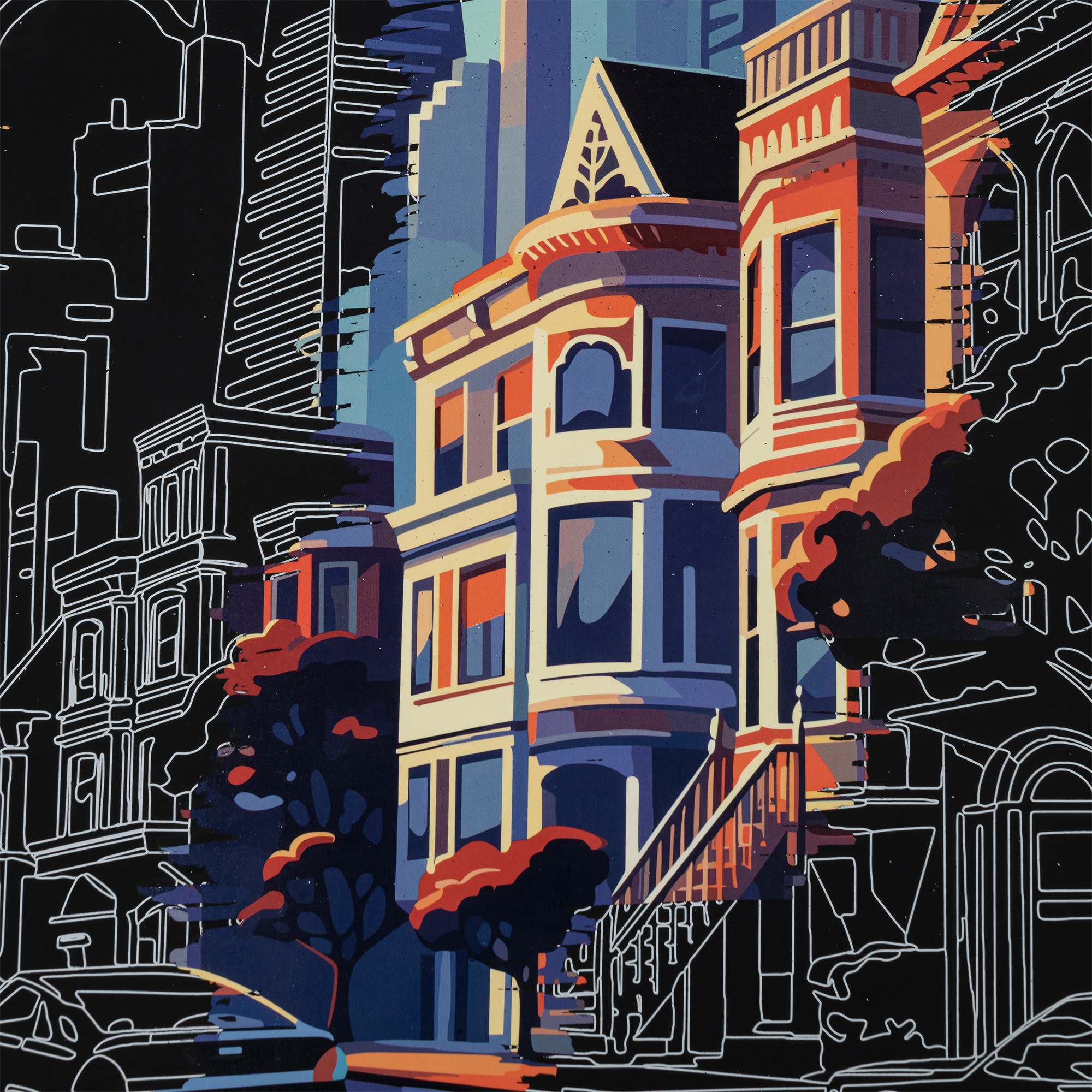 Brea Reese: Scratch Art Paper Pad - Destinations - 6 Designs, Metallic Guided Art, Dual-Tip Stylus & Brush, Easy-to-Frame 9x12" Pages, Adult Craft Kit