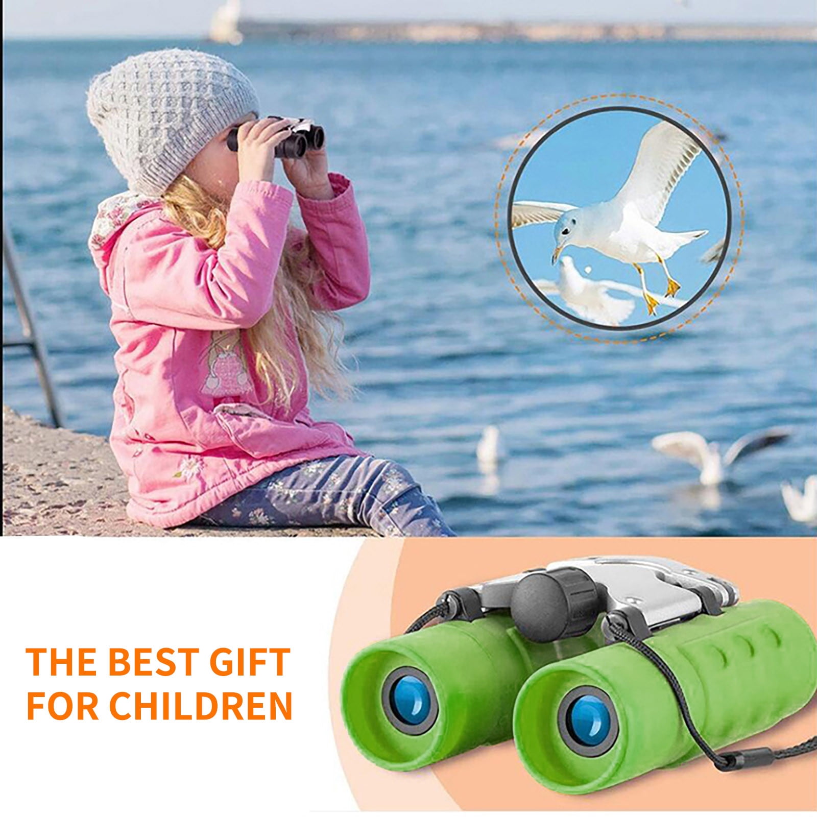 AURIGATE Mini Compact Kids Binoculars 8x21 Binoculars for Kids