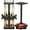 Black, variant on Ghosthorn Wooden Fishing Rod Rack Organizer, 360° Rotating Storage Holder for 16 Rods