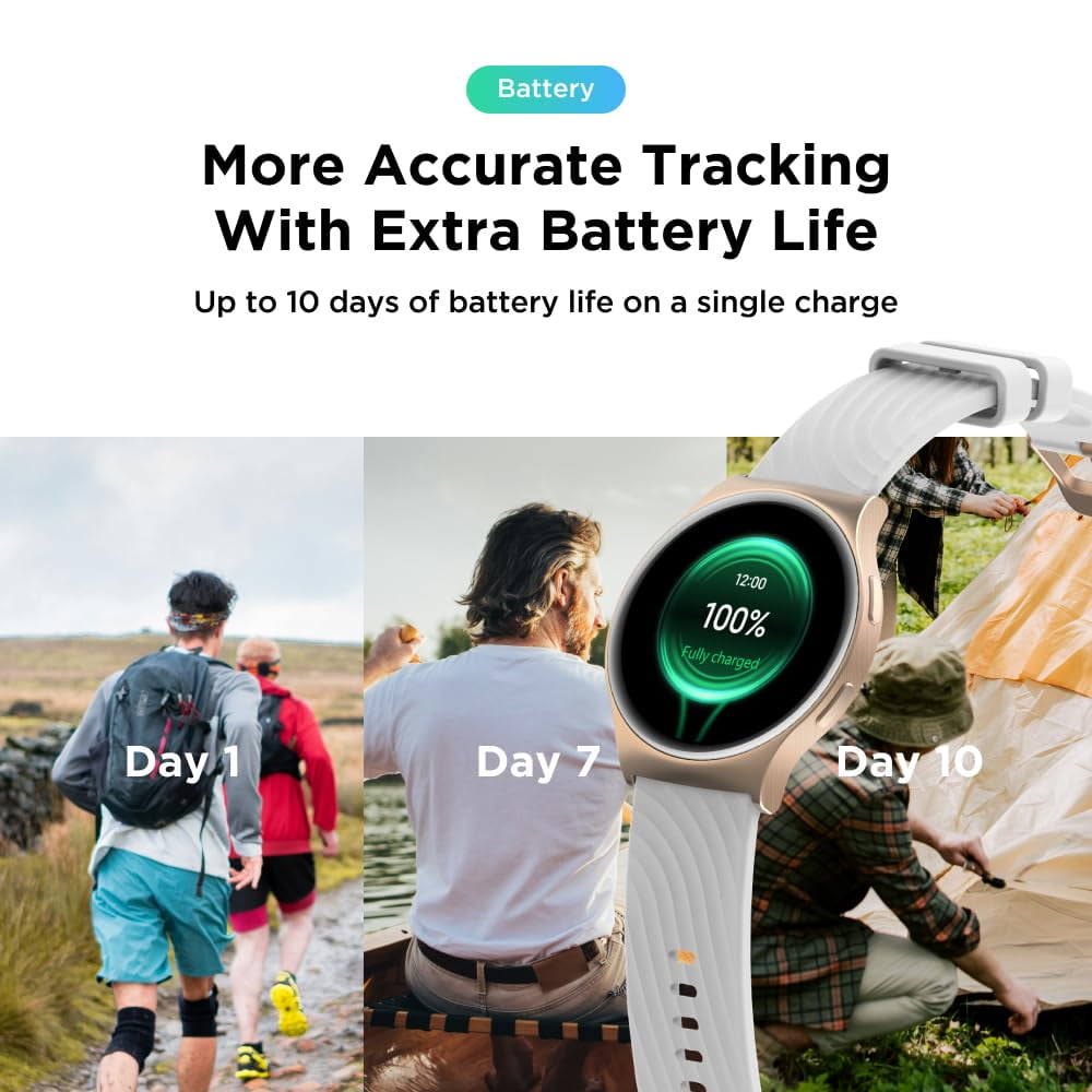 Motorola Moto Watch 120 1.43" AMOLED Bluetooth AI Smartwatch, Rose Gold