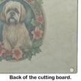 thumbnail image 5 of Lhasa Apso Christmas Flowers Glass Cutting Board 12 in x 15 in, 5 of 5