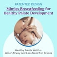 thumbnail image 4 of Breathe Baby Pacifier – Natural Oral & Facial Development – BPA-Free, Latex-Free, Pediatrician Developed – 100% Silicone 2 Pack (0-3 Months), 4 of 8