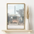 thumbnail image 2 of PixonSign Framed Canvas Print Wall Art California Beach Shack with Palm Trees Nature Ocean Photography Realism Modern Scenic Colorful Green Cool for Living Room, Bedroom, Office - 24"x36" Natural, 2 of 5