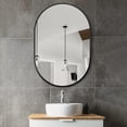 thumbnail image 2 of CONCETTA Bathroom Mirror, Oval Wall Mirror with Anti-Rust Metal Frame, Tempered Glass, Morden Vanity Mirror for Over Sink, Entryway, Living Room, Bedroom, Horizontal or Vertical(24" x 36", Black), 2 of 5