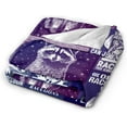 thumbnail image 4 of Raccoon Blanket for Boys Girls, Cute Raccoon Themed Design Printed Purple Throw Blankets for Kids Lap, Chair, Warm Soft Cozy Blanket, 30"x 40", 4 of 6