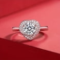 thumbnail image 5 of Adjustable 1 Carat Moissanite Ring 925 Sterling Silver Wedding Band For Women, Suitable For Banquet Party Official Occasion, Holiday Valentine's Day Proposal Engagement Wedding Gift, 5 of 9