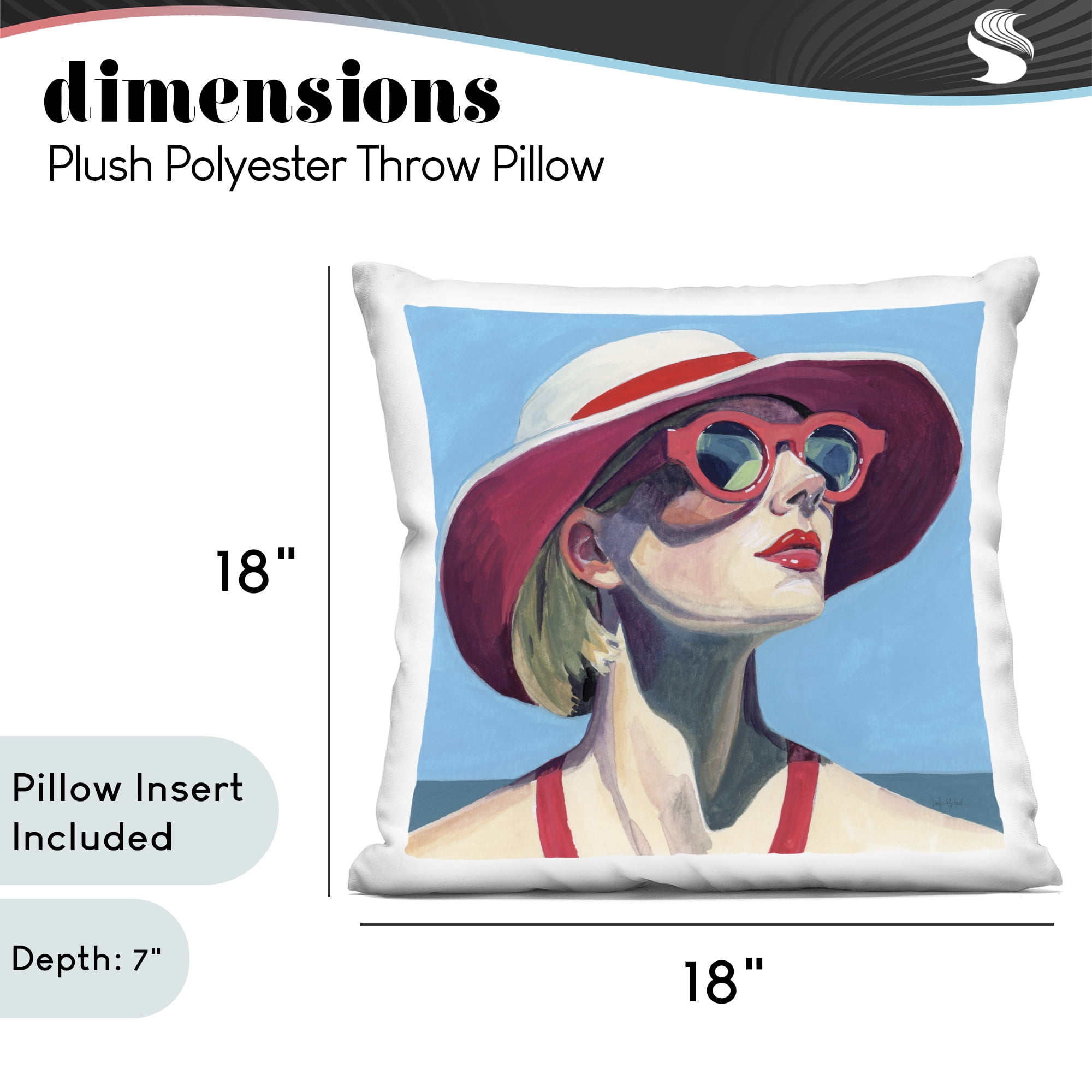 Stupell Industries Vacation In Style Decorative Printed Throw Pillow, design by Kate Jarvik Birch