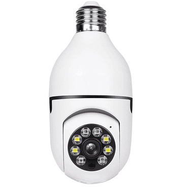 Camera:Wireless Light Bulb Camera Smart Security Camera 1080P 360° Dome Camera for Indoor & Outdoor Surveillance with 2-Way Audio,Motion Detection,Color Night Version