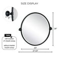thumbnail image 6 of TEHOME Black Metal Framed Pivot Oval Bathroom Mirror Vanity Mirrors 23''x3 x26'', 6 of 6