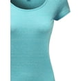 thumbnail image 3 of FashionOutfit Women's Tri Blend Melange Short Sleeve Tees, 3 of 3