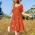 thumbnail image 3 of Orange star with fabric texture - narwhal collection Sleeveless Dress dress cute dress, 3 of 6