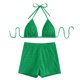 thumbnail image 3 of WILLBEST Traje de Baño Negro para Mujer, Traje de Baño de Dos Piezas con Tirantes, Top Triangular y Pantalones Cortos, conjunto de Bikini, 3 of 3