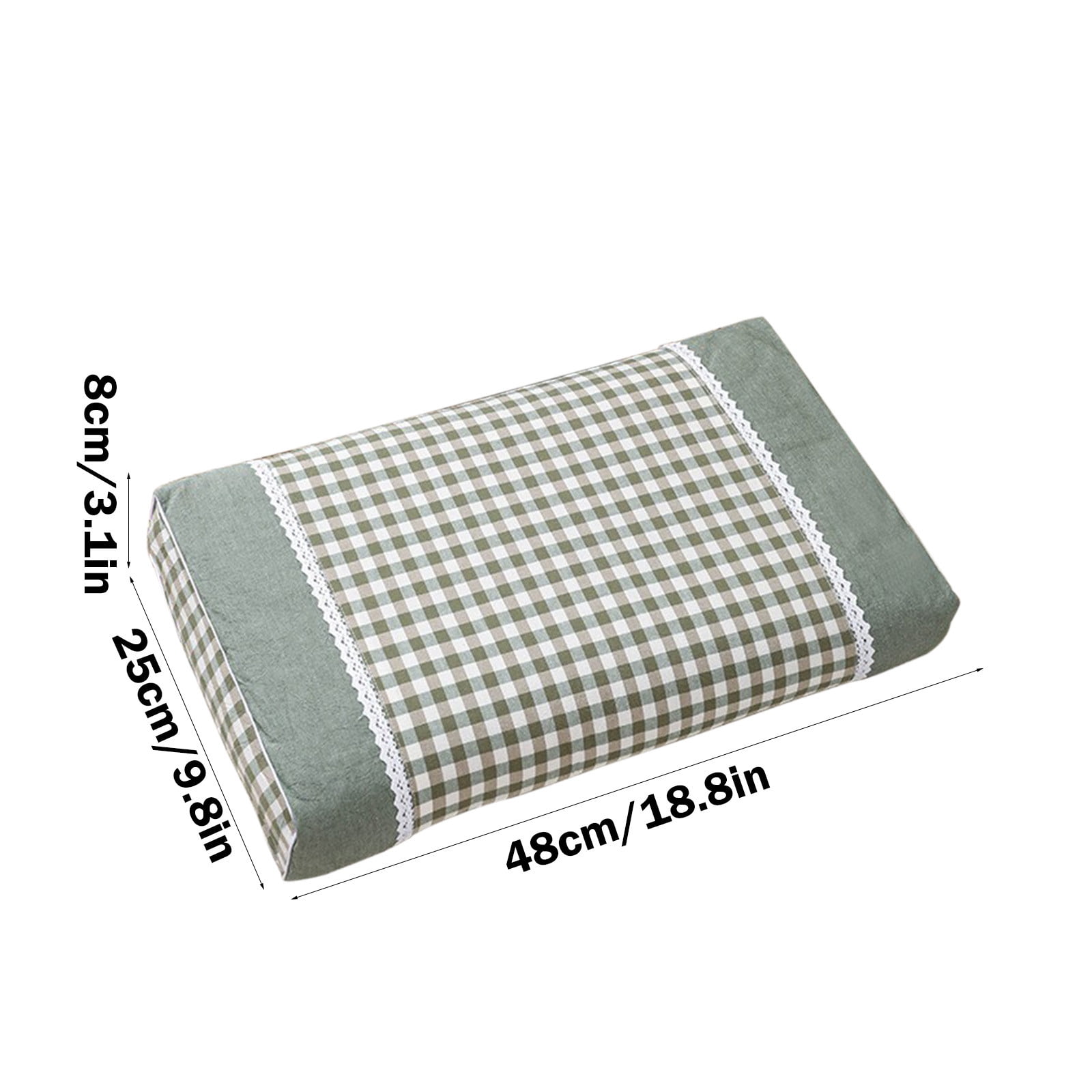 Nkmbld Pillows for Bed with Cooling Cover Hotel Quality Fluffy Bed Pillow Adult Cervical Pillow Whole Buckwheat Pillow, Queen Size, Green