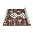 thumbnail image 6 of HR Ultra-Soft Shaggy Area Rug with Southwestern Diamond Pattern  Chocolate Brown and White, Plush 1-Inch Pile, Easy Clean, Quick Crease Recovery  Ideal for Living Room, Bedroom, 6 of 6