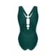 thumbnail image 5 of Trajes de Baño de Corte Alto para las Mujeres Correa sin Espalda Color Sólido con Cojín de Pecho Verano Inalámbrico, 5 of 7