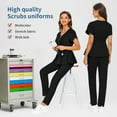 thumbnail image 6 of VIAOLI Scrubs for Women Set Modern Scrub Top and 8 Pockets Jogger Pants Medical Nursing Uniforms Scrubs Set, 6 of 6