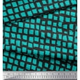 thumbnail image 3 of Soimoi Green Cotton Duck Fabric Stripe & Square Geometric Print Fabric by the Yard 42 Inch Wide, 3 of 3