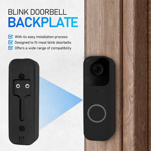 DRAFIDEEP Black Plastic Doorbell Backplate Replacement Mount for Doorbell Repair and Installation