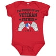 thumbnail image 3 of Inktastic I'm Proud of My Veteran Father with Shield Boys or Girls Baby Bodysuit, 3 of 5