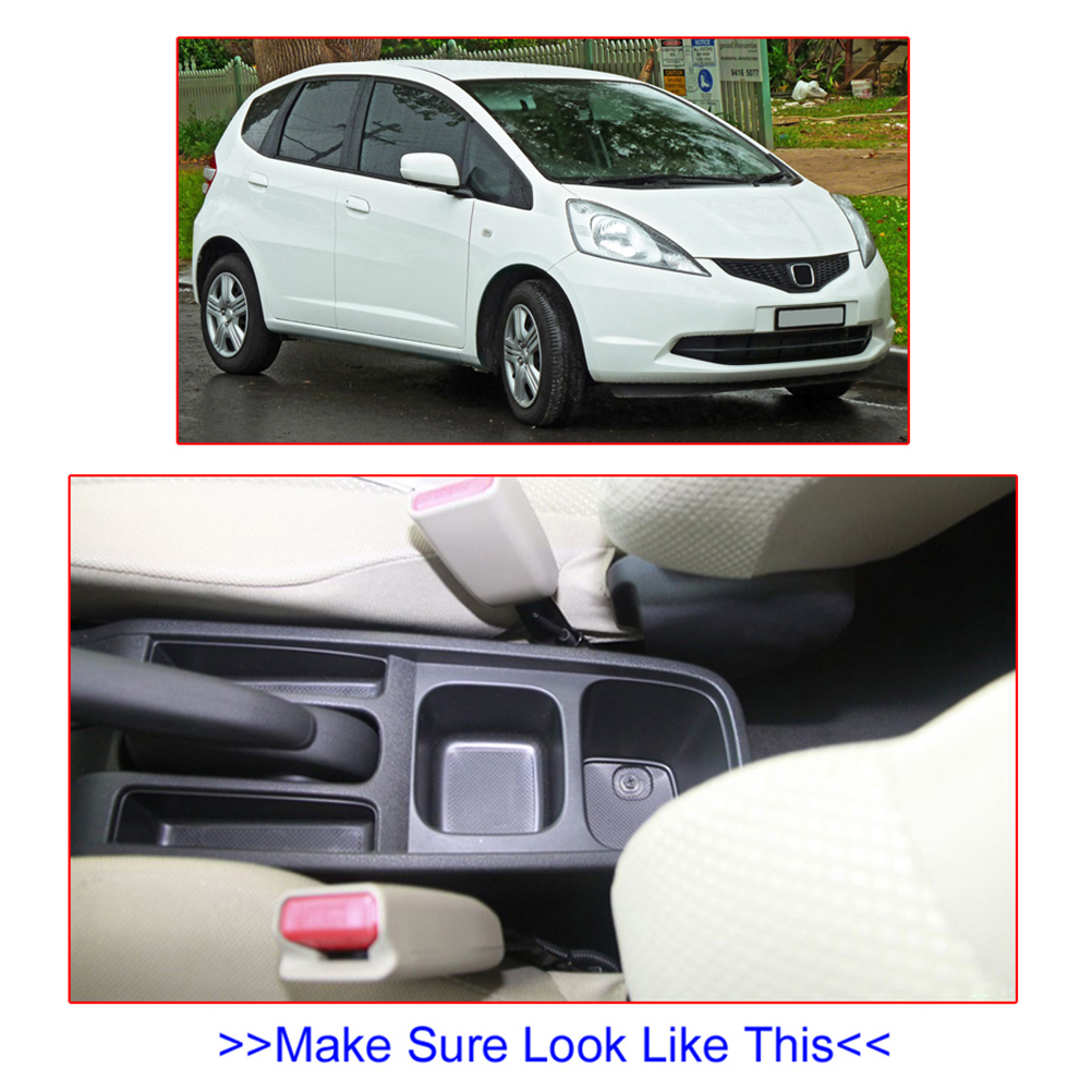 Dual-layer Car Arm Rest Center Console Armrest Box Tray For Honda Fit Jazz 2009-2013