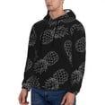 thumbnail image 3 of Bingfone White Pineapples Men'S Drawstring Hoodie Long Sleeve Pocket Sweatshirts-3x-Large, 3 of 9