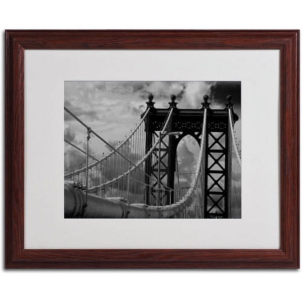 Trademark Art 'Manhattan Bridge' Matted Framed Art by Yale Gurney