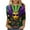 18-Multicolor, variant on Cavosen Carnival Day Women's 3/4 Sleeve Tops Dressy Holiday Mardi Gras Round Neck Blouse Mask Graphic Print Tops Festival Trendy Shirts Loose Workout Tees Party Shrove Tuesday T-Shirts L