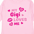thumbnail image 4 of Inktastic Valentine's Day My Gigi Loves Me Hearts and Lips Boys or Girls Long Sleeve Toddler T-Shirt, 4 of 5