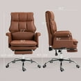 thumbnail image 4 of HOMCOM Executive Office Chair with Footrest, Ergonomic, Reclining, Brown, 4 of 8