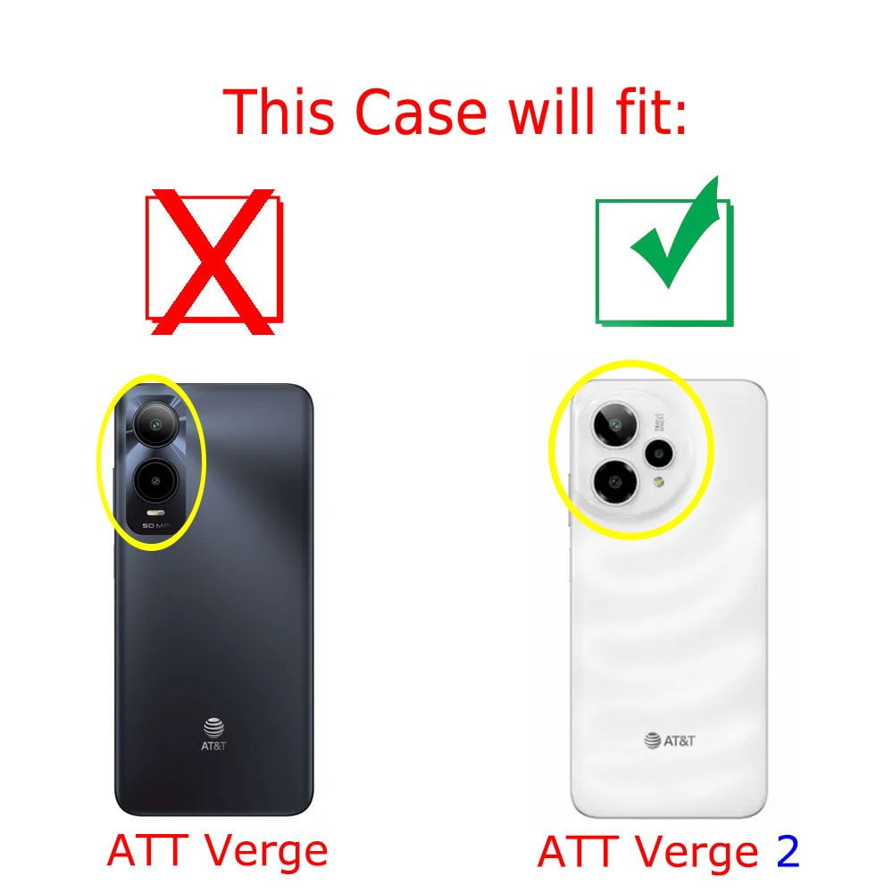 Phone Case for ATT Verge 2 5G, with Screen Protector, by OneToughShield - Pug Art