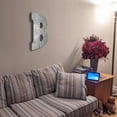 thumbnail image 4 of Huge 20" Metal Letter "B" Wall Decor, Silver with Rusted Edges, Galvanized Wall Mountable Decoration for Country by SciencePurchase, 4 of 6