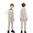 thumbnail image 3 of ETHAN Boy's Tuxedos Toddler Formal Suits Set Kids Blue Light Champagne Slim Fit Suit for Weddings 10Y, 3 of 7