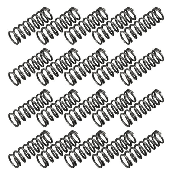 1.2mm Wire Dia 10mm Outer Diameter 30mm Long Compression Springs Black 20Pcs